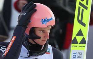 Nur Platz 34 in Wisla: Enttäuschung für Karl Geiger., © Karl-Josef Hildenbrand/dpa