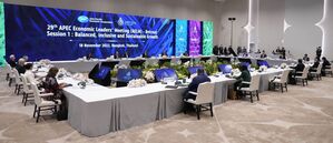 Der Gipfel der asiatisch-pazifischen Wirtschaftsgemeinschaft soll erstmals umfassende Ziele für Umwelt- und Klimafragen festlegen., © -/kyodo/dpa