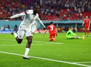 Timothy Weah (l) von den USA jubelt über seinen Treffer zum 1:0 gegen Wales., © Tom Weller/dpa