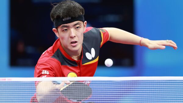 Einzel-Europameister Dang Qiu gewann in Chengdu seine beiden Spiele., © Jiang Hongjing/XinHua/dpa