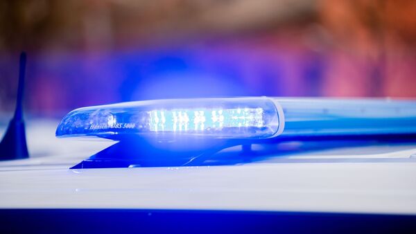 Das Blaulicht eines Polizeifahrzeuges leuchtet., © Christoph Soeder/dpa/Symbolbild
