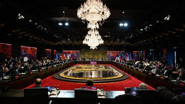 Die Staats- und Regierungschefs der G20., © Leon Neal/PA Wire/dpa